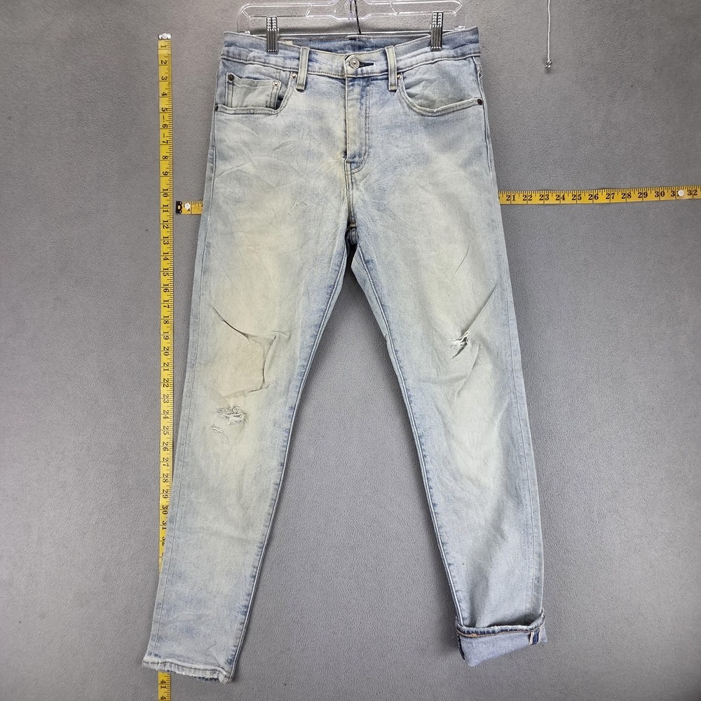 Levis Jeans Mens Blue Selvedge LVC Light Wash Thrashed Fits 28x30